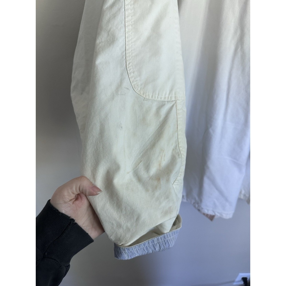 Vintage Hunt Club Cream Windbreaker Anorak Jacket Martha Stewart Look LARGE - Picture 12 of 16